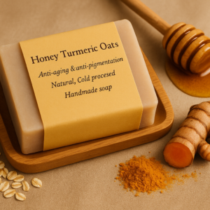 Honey turmeric oats soap